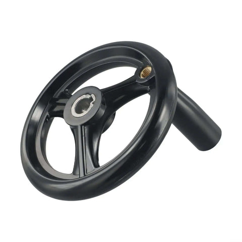 Ergonomic Hand Wheel With 200mm 3 Spoke Design And Rotating Grip For Table Saw And Lathe Tailstock Adjustment Black Finish