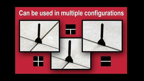 Tile Leveling System Starter Kit With 1/8 Inch Base Plates And Reusable Caps demonstrating multiple tile configurations