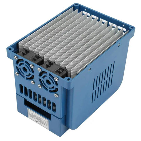 Heavy Duty 4KW 380V 12A Variable Frequency Drive Inverter VFD Speed Controller For 3 Phase Motors With Wide Speed Range, Anti Trip Protection, Reliable Performance, Industrial Grade Motor Controller blue aluminum housing with cooling fins
