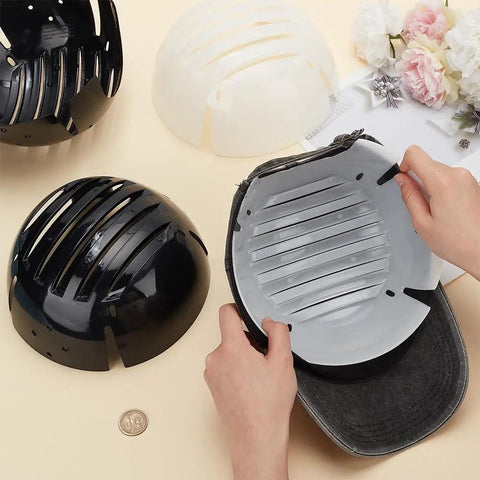 4 Pack Plastic Protective Hat Liner Inserts For Baseball Caps White And Black Lightweight Breathable Bump Cap Inserts For Head Protection