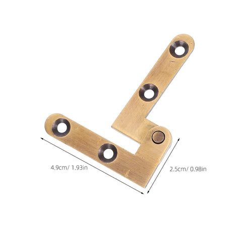 Bronze Hidden Door Hinges 2 Pack Pivot Hardware For Silent Operation Heavy Duty, shown with dimensions for installation.