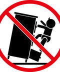 Safety warning icon for Built Tough Industrial Steel Book Cabinet With Shelves And Doors In Anthracite Finish For Home Or Office