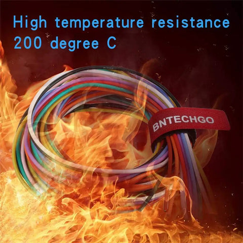 Ultra Flexible 20 Gauge Silicone Wire Kit, 10 Colors, 10 Feet Each, 20 AWG Stranded Tinned Copper Wire in flames showing heat resistance