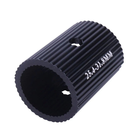 1 Pair Aluminum Alloy Bike Handlebar Stem Adapter 25.4mm To 31.8mm Conversion Shim Black cylinder shape