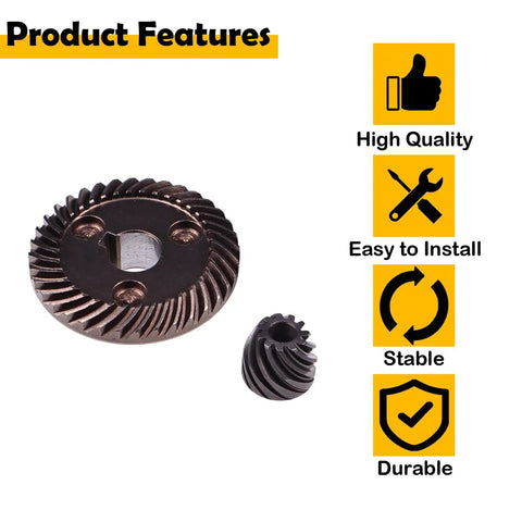 Angle Grinder Spiral Bevel Gear Kit for Makita 9553NB 9554NB 9555NB 9557NB 9558NB Replacement, durable carbon steel, easy install