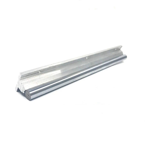 Pro Grade 10mm Linear Rail Kit With 2 SBR10 Rails In 200 300 450mm Sizes And 4 SBR10UU Ball Bearing Guide Blocks For CNC Shaft Motion That Delivers Smooth Stable High Precision Performance In DIY Projects, silver rail close-up