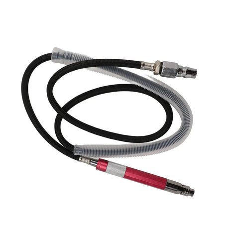 Slick Air Pencil Die Grinder Kit Pneumatic Power Tool with Quick Chuck, featuring flexible air hose and lightweight pen-style grip.