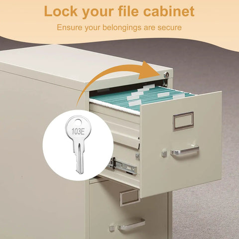 103E File Cabinet Keys Replacement Pack For Office Cabinets And Desk Drawers Universal 103E Key Set With 3 Exact Cut Keys For File Cabinets