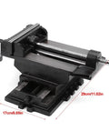 6 Inch Drill Press Vise With Cross Slide, Built Like A Tank Heavy Duty Milling Vise Holder showing dimensions and metal cast iron build