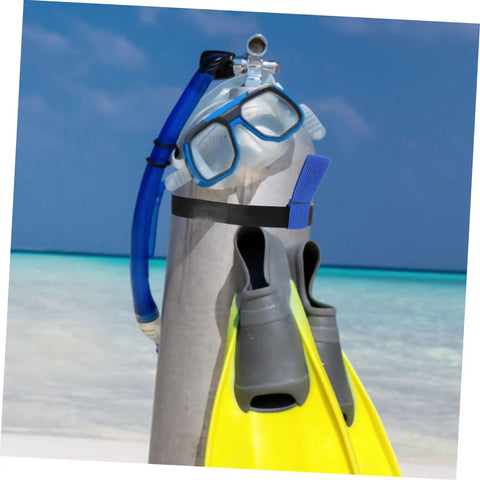 Neoprene Scuba Tank Strap For Easy Carrying And Secure Binding Of Dive Gear Durable Tank Holder For Divers with gear attached.