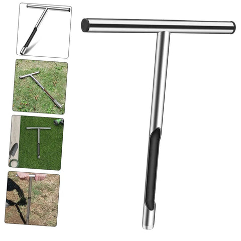 Stainless Steel T Handle Soil Sampler Probe Tool For Lawn Garden Agriculture And Golf Course Maintenance Heavy Duty