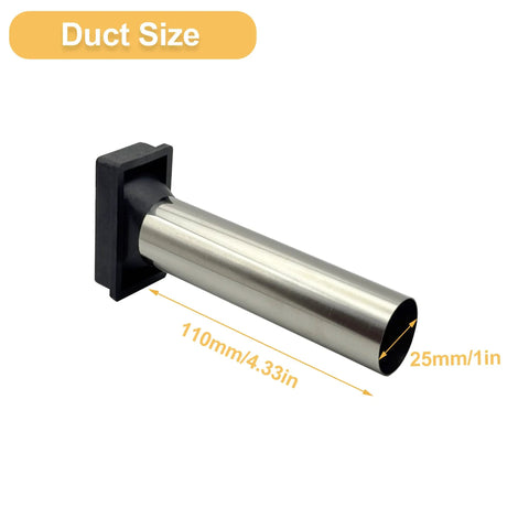 Rock Solid Centrifugal Blower Fan With Variable Speed Controller 97 Mm X 33 Mm Tight Squeeze Fit showing 110mm stainless duct size.