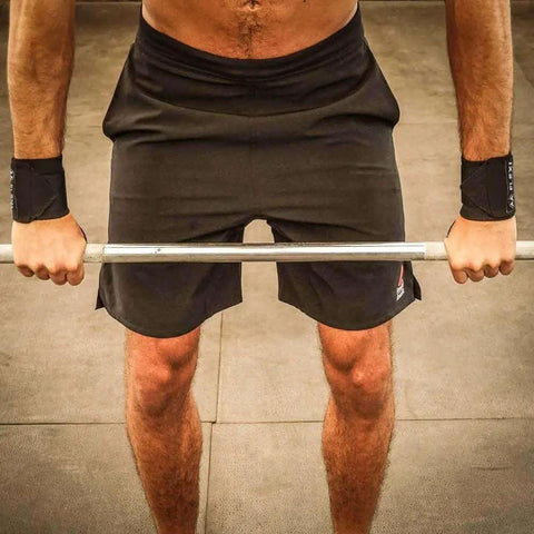 Built Tough Heavy Duty Wrist Wraps With Secure Thumb Loops For Weightlifting highly adjustable support on athlete's wrists