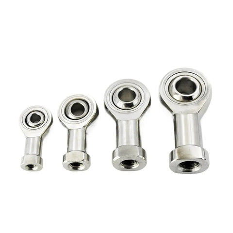 Heavy Duty Rod End Joint Ball Bearings Left Right Thread Anti Rust Food Grade Self Aligning, M8 Steel Set of Four Sizes.