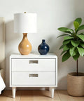 Bedroom scene with white drawer featuring Pocket Door And Drawer Handles Set Flush Pull Ring Handles Zinc Alloy Concealed Furniture Pulls.