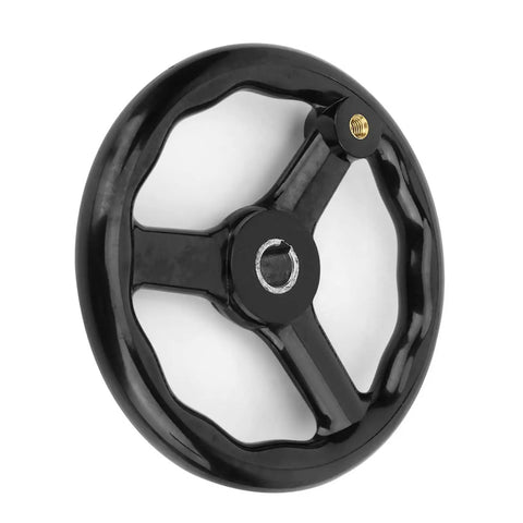Heavy Duty 3 Spoked Lathe Handwheel With Removable Handle for Milling Machines and CNC Lathes, ergonomic non slip bakelite wheel
