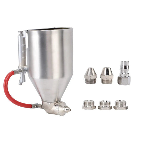 Big Time Cement Mortar Sprayer With 3.5L Reservoir Tank features stainless steel sprayer with attachments for textured paint applications.