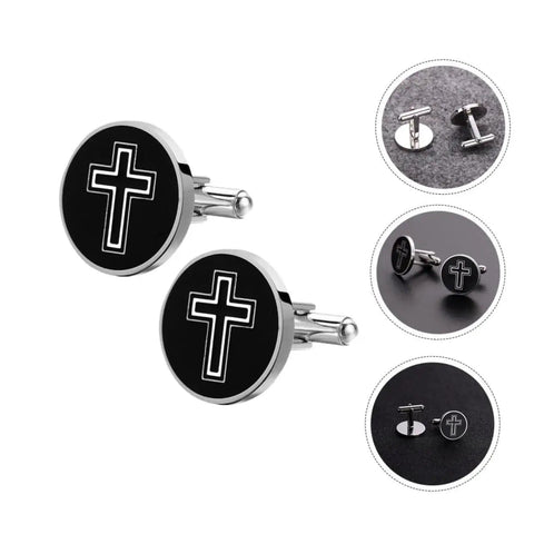 Cross Pattern Mens Cufflinks Set Fly Yet Classy Stylish Decorative Shirt Fasteners For Dress Shirts Weddings Birthdays And Special Occasions