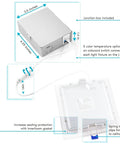 6 Inch Ultra Thin Square LED Recessed Lighting Kit With 15W 5CCT Color Selectable 2700K To 5000K, junction box details