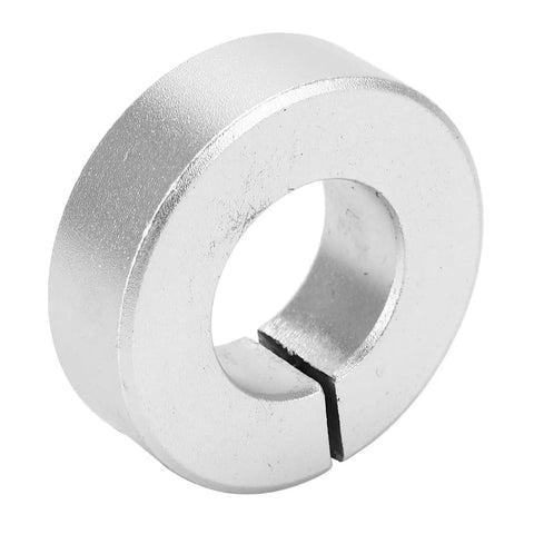 Six Piece Lightweight Aluminum Alloy Shaft Collar Set Clamping Lock Rings To Fix Shafts And Bits With Anti Rust Coating Good For Garage And Workshops Where Stability Matters Most This Quality Kit Keeps Hardware Locked Firm Without Loosening Giving Safe, single silver aluminum shaft collar ring with split clamp