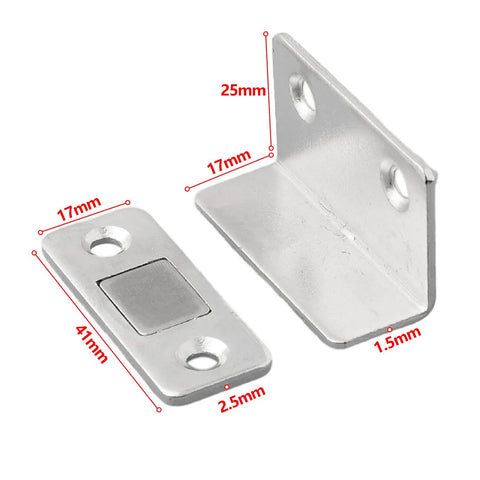 Upgrade Your Gear With This Ultra Thin Invisible Magnetic Steel Catch Latch For Sliding Doors And Wardrobes Plus Strong Suction Closer Hardware. Ultra thin steel latch for sliding doors, size 41mm x 17mm, strong magnetic closure.