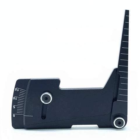 Rad Heavy Duty Metal Adjustable Camber Gauge Measuring Tool For 1/10 RC Car Setup 15 Degree Wheel Alignment Ruler side view