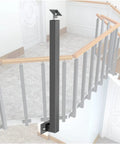 Damn Durable Square Metal Railing Balusters And Zero Hassle Side Mount Deck Spindles With Quick Install Kit for staircase use.