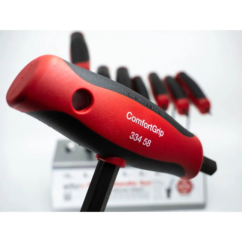 Close-up of Metric T Handle Set With Soft Grip Ball End Hex Tools Eight Piece, showing ergonomic ComfortGrip handle