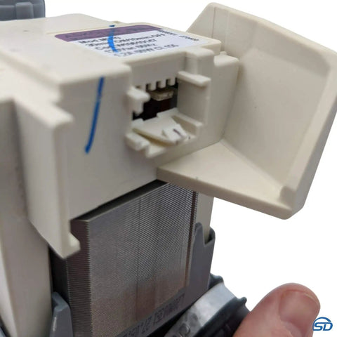 Close-up of Dishwasher Circulation Pump Motor Assembly Replacement For Models W10846093 And W10610147, model-specific fit.