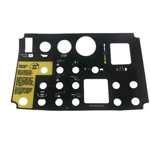 Top Shelf Replacement Platform Control Panel Decal Sticker For Genie Boom Lifts Z-30/20N Z-34/22 DC Z-34/22N Slick OEM Graphics 43036Gt 43036 Parts showing warning labels and operation indicators.