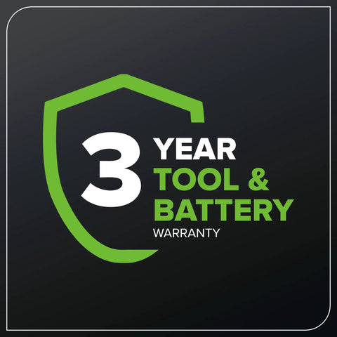 3-year warranty badge for 40V Cordless Lawn Mower With Brushless Motor, 17-Inch Deck, 4.0Ah Battery And Charger