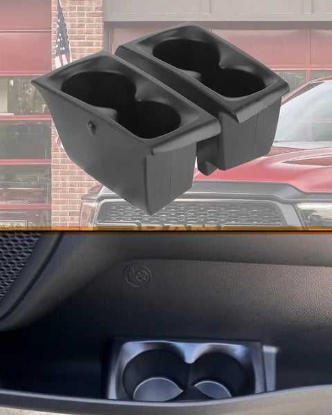 Ram 1500 Cup Holder Inserts For 2019 To 2026 Models Pack Of 2 Deep Pocket Replaces OEM 5YK46TX7AC 5YK47TX7AC shown installed