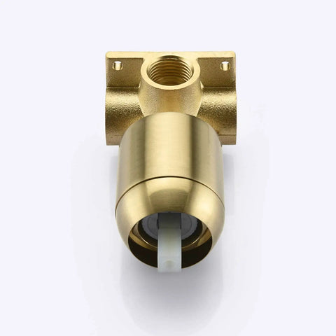 Kick Back And Relax With This Heavy Duty Brushed Gold Shower Setup Featuring A Slick Eight Inch Rain Showerhead And Premium Brass Body. Shower valve in brushed gold finish.