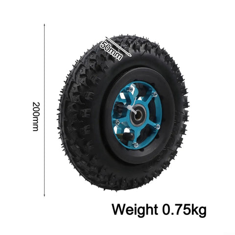 8 Inch Pneumatic Off Road Tire 200x50 For Electric Skateboard And Scooter With Beefy Aluminum Alloy Hub And Rubber Tread
