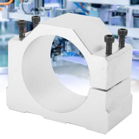 Aluminum CNC Motor Bracket Mount Clamp Kit With Screws 80mm Clamp For Spindle CNC Engraving Milling Machine Durable High Precision Holder Easy Install Tight Fit And No Slip white aluminum 80mm clamp bracket with screws for CNC spindle