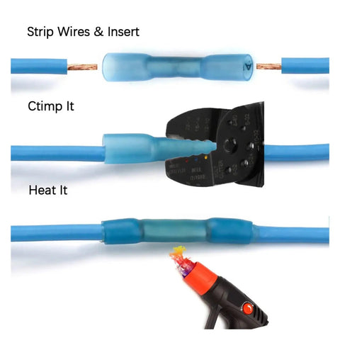 Top Notch 150 PCS Insulated Wire Terminals And Butt Connectors Solder Sleeve Assorted Heat Shrink Kit For Cars Trucks And Wiring Projects, heat shrink splice