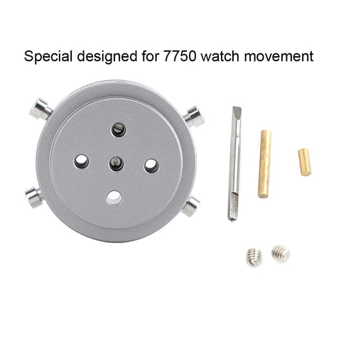 Metal Watch Movement Holder For 7750 Movement Repairing And Maintenance Durable Precise Tool with accessories.