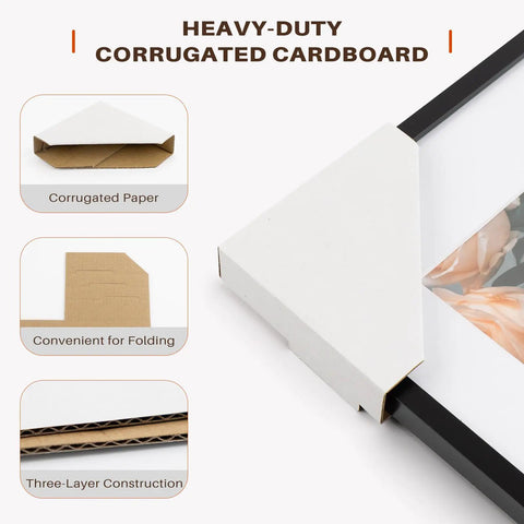 Top Shelf Adjustable Cardboard Corner Protectors Badass Edge Guards For Picture Frames in heavy-duty corrugated cardboard.