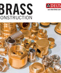 Universal Shower Valve Rough-In Kit With Pressure Balance Monitor, Brass Construction parts and fittings, Delta logo visible