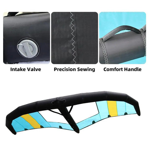 Inflatable Wing Surfboard With 5 Meter Handheld Wing Foil Kite Window For Windsurfing Kiteboarding And Board Sports detail view
