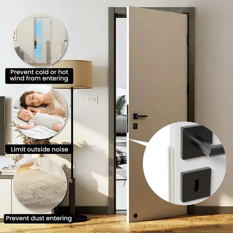 V-shape foam weather stripping for door frame, white, 19.7 ft, self-adhesive, exterior front door (Amazon)