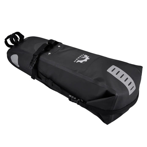 10L Roll Top Bike Saddle Bag For Mountain And Road Bikes Universal Fit Waterproof PVC TPU Construction With Internal Frame