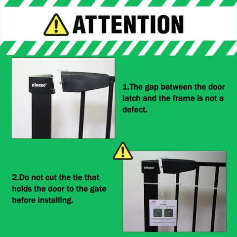 Auto Close Walk Through Baby Gate For Stairs And Doorways With Pressure Mount details and installation guide