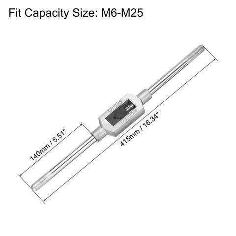 Adjustable Tap Wrench Handle For Metric M6 M25 And One Quarter To One Inch Taps Reamer and Thread Tap Holder, 415mm
