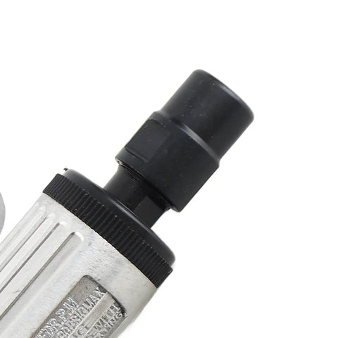 Close-up of High Speed Pneumatic Die Grinder For Metalworking And Polishing Pro Shop Ready Air Powered Grinding Machine with black collet.