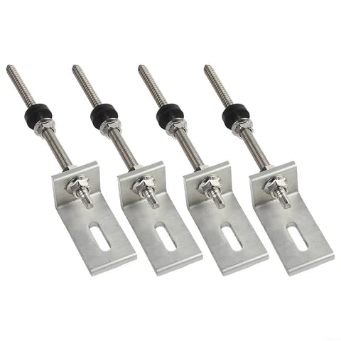 Easy Install No Fuss M10 Stainless Steel L Bracket Solar Mounting Kit with adjustable poles and EPDM seal.