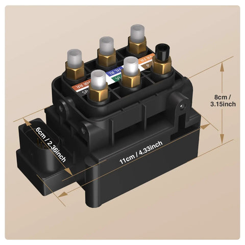 Air Suspension Solenoid Valve Block For Mercedes Benz Fits CL550 CL600 CLS400 CLS550 Dimensions and Design Detail