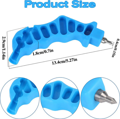 2 In 1 Drip Irrigation Hole Punch And Fitting Insertion Tool Kit For One Quarter Inch PE Tubing, durable blue plastic design