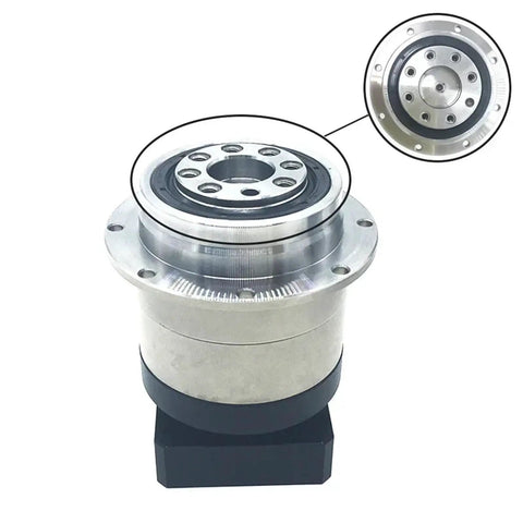Heavy Duty Flange Helical Planetary Gear Reducer With Ultra Low Backlash And Versatile Gear Ratios, metal design with mounting base.