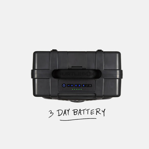 Top view of Rugged Portable Outdoor Bluetooth Speaker With Ultra Loud 120dB Sound, IP67 Waterproof And Dustproof, 3 day battery.